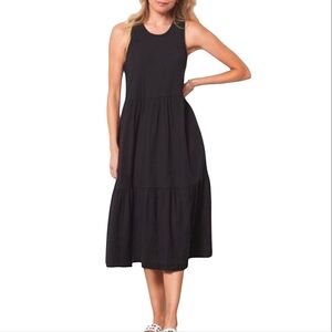 NATION LTD MELISSA‎ TIERED MIDI DRESS BLACK XS
